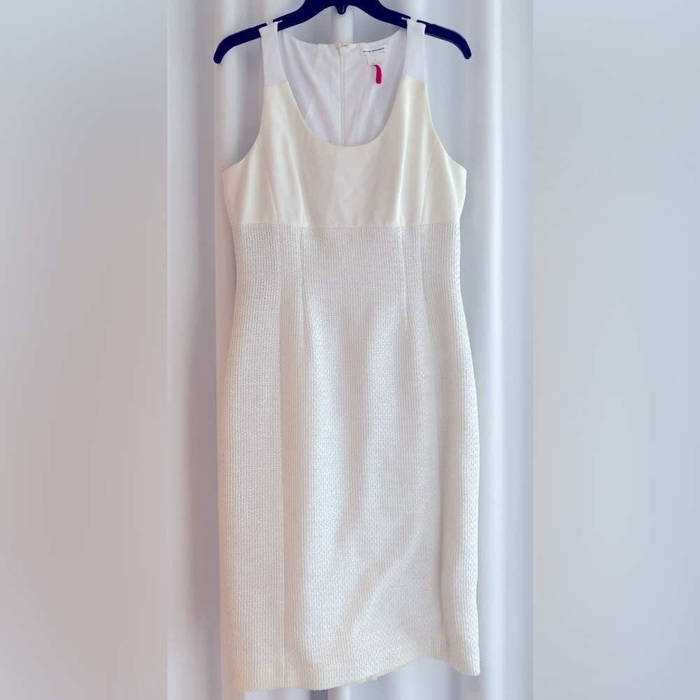 Like New Club Monaco Elegant White/Cream Sheath Dress